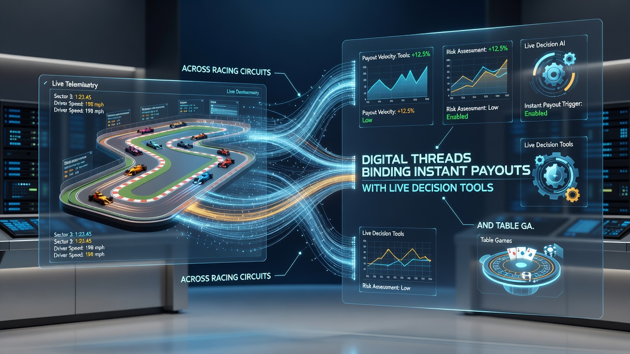 Live analytics dashboards displaying payout confirmations alongside racing and table game metrics