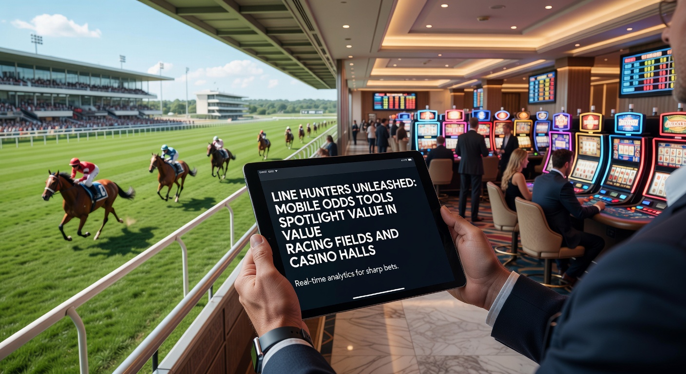Casino app interface showing odds variations for live blackjack and roulette across bookmakers, with highlighted value propositions